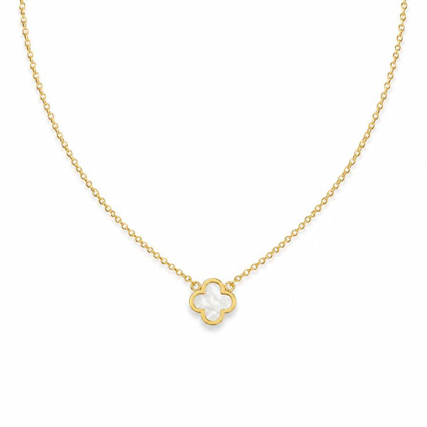 St. Patrick's Day – Four-leaf clover gold necklace