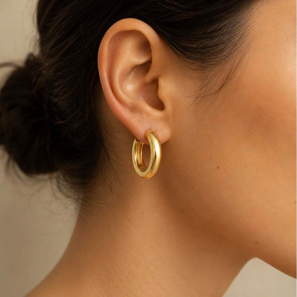 Repose – Thick XL gold hoops