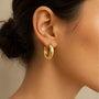 Reposo – Aros gruesos XL en oro