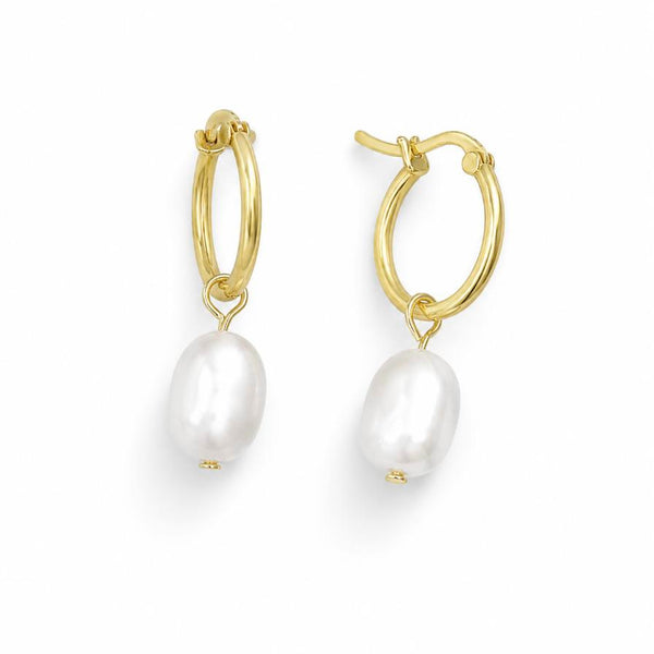 Inmaculada – Baroque pearl gold earrings