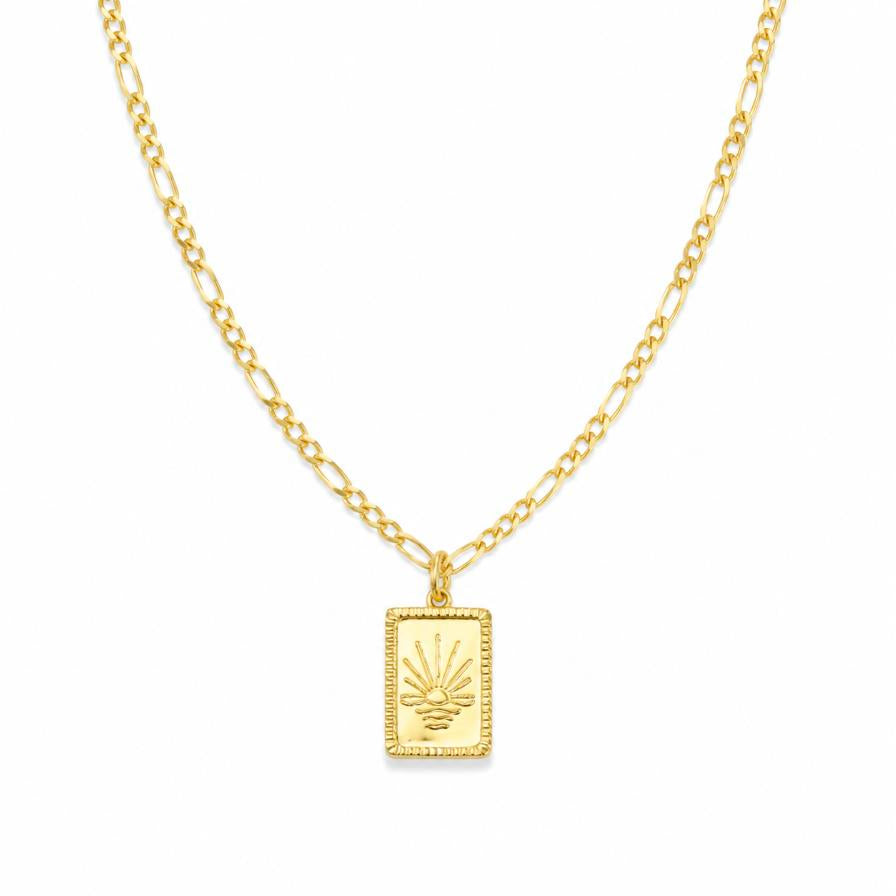 Sun of Justice – Gold sun pendant necklace
