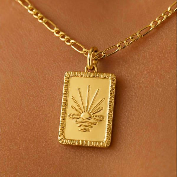 Sun of Justice – Gold sun pendant necklace