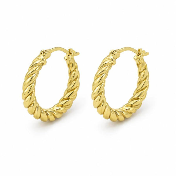Cordón de Tres – Braided gold hoops