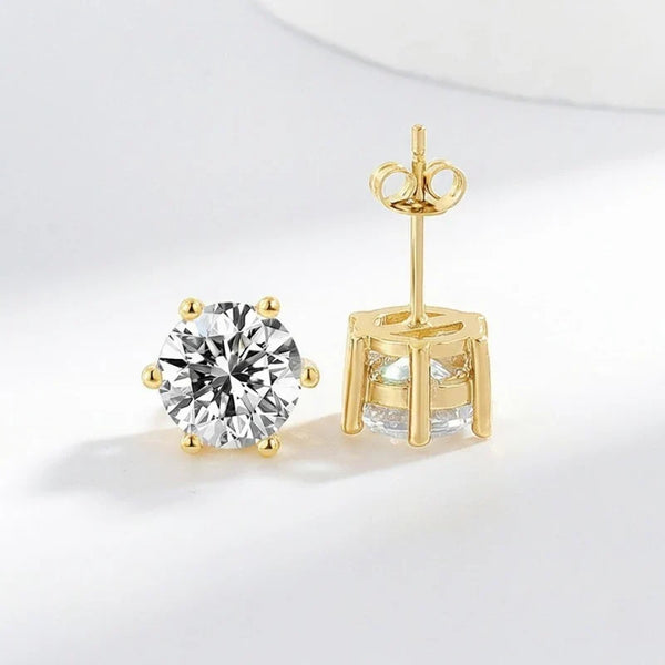 Belén – Square halo cubic zirconia earrings